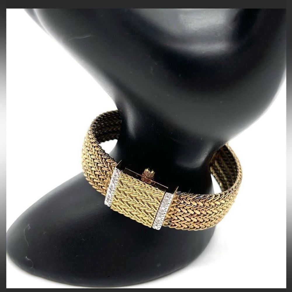 Anne Klein Swiss Bracelet Watch In Gold Plated